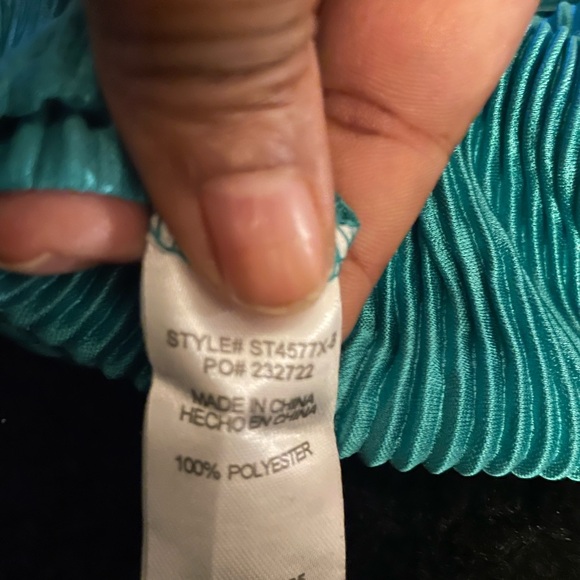 Teal Wide Leg Women's Pants - Picture 8 of 8